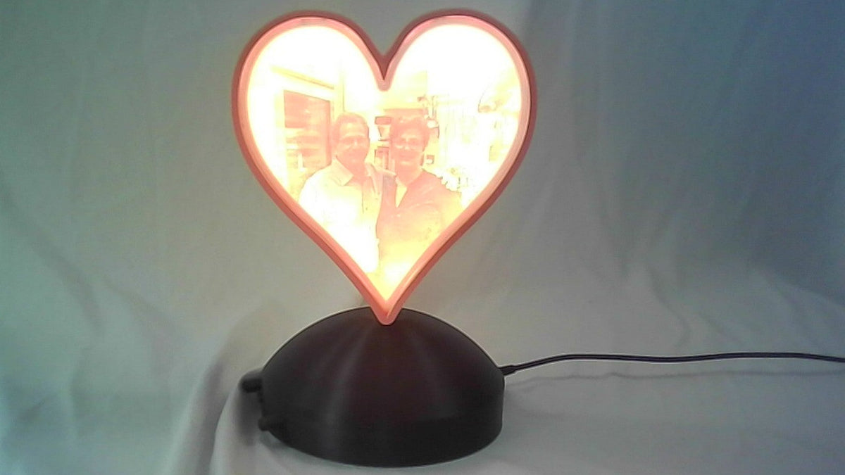 Rotating Heart Lithophane Lamp