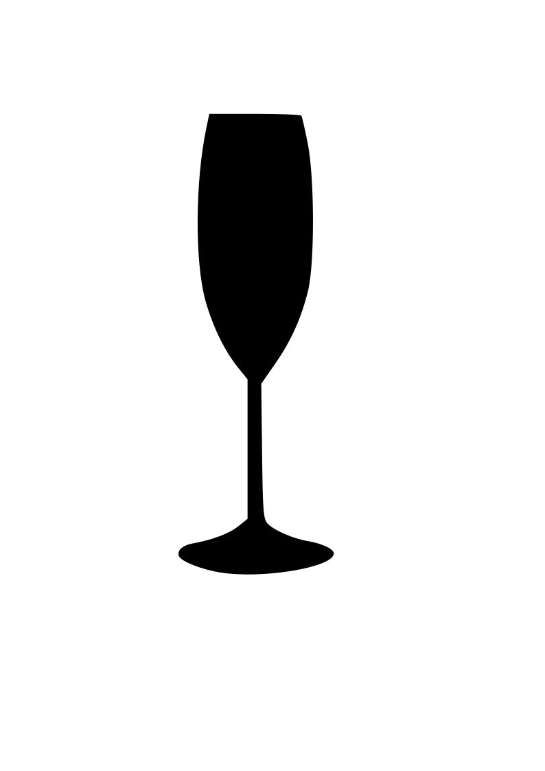 Pre-Cut Champagne Glass