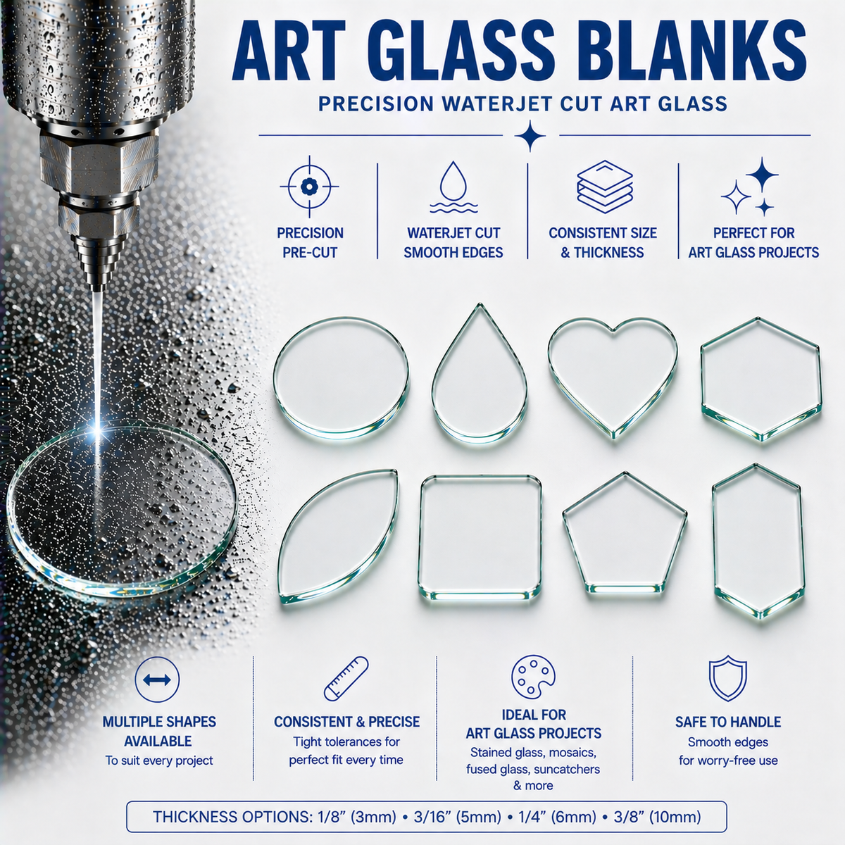 Precut Art Glass Blanks