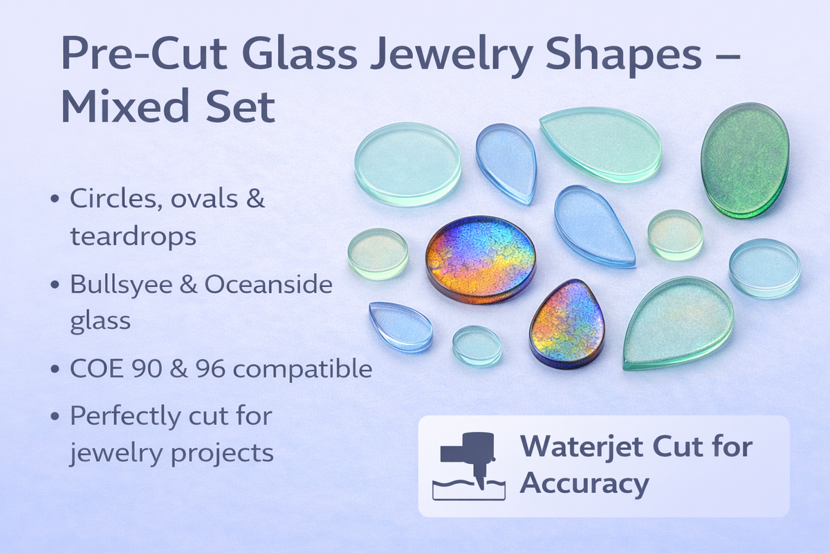 Pre-Cut Glass Jewelry Shapes – Mixed Set